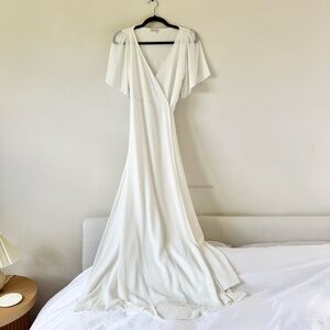Baltic Born White Wrap Bridal Dress